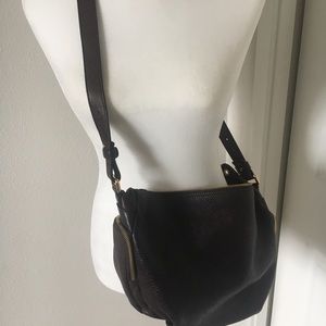 Furla dark brown leather bag